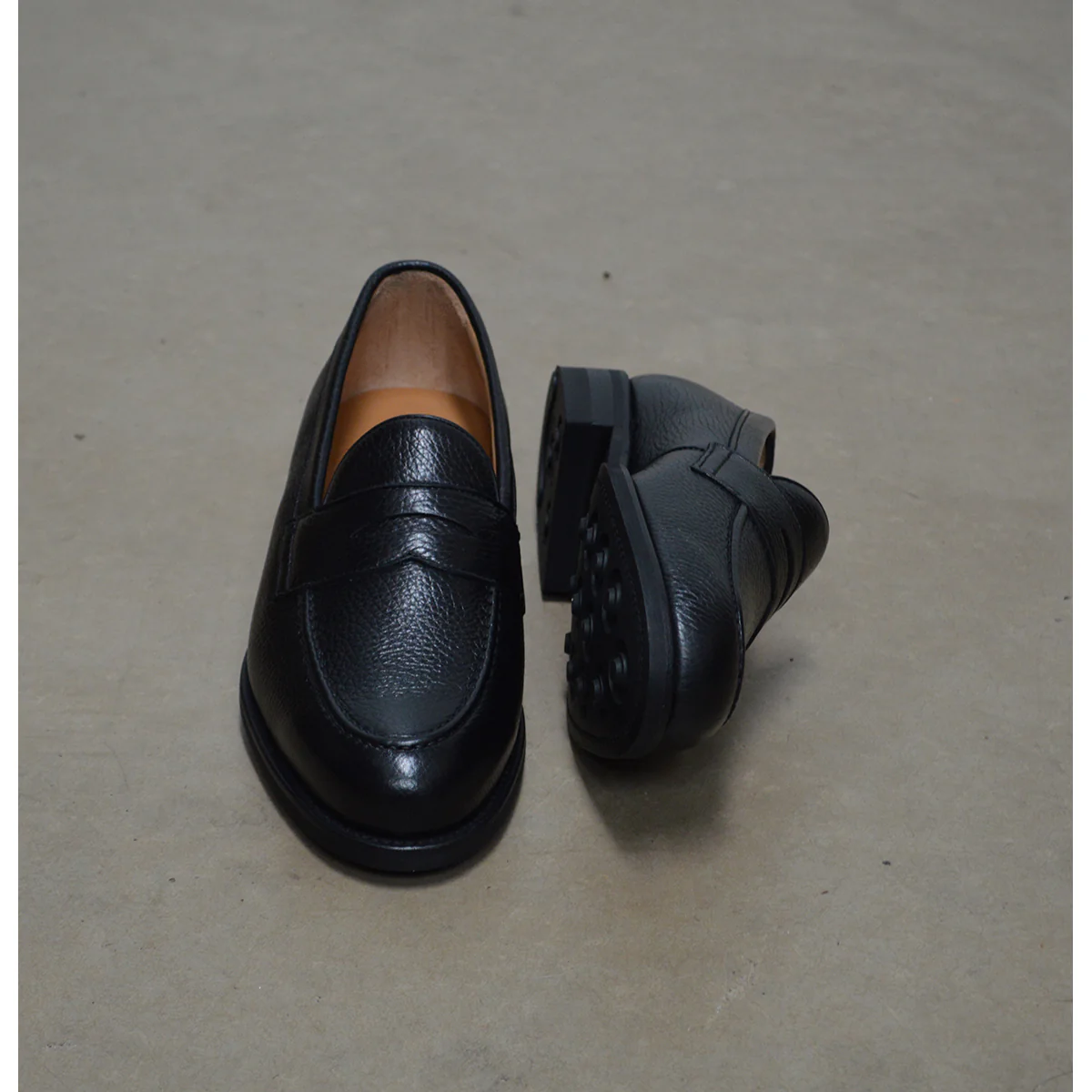 FACTORY SECOND Berwick 1707 Penny Loafer (9628) Black Deerskin - Image 9