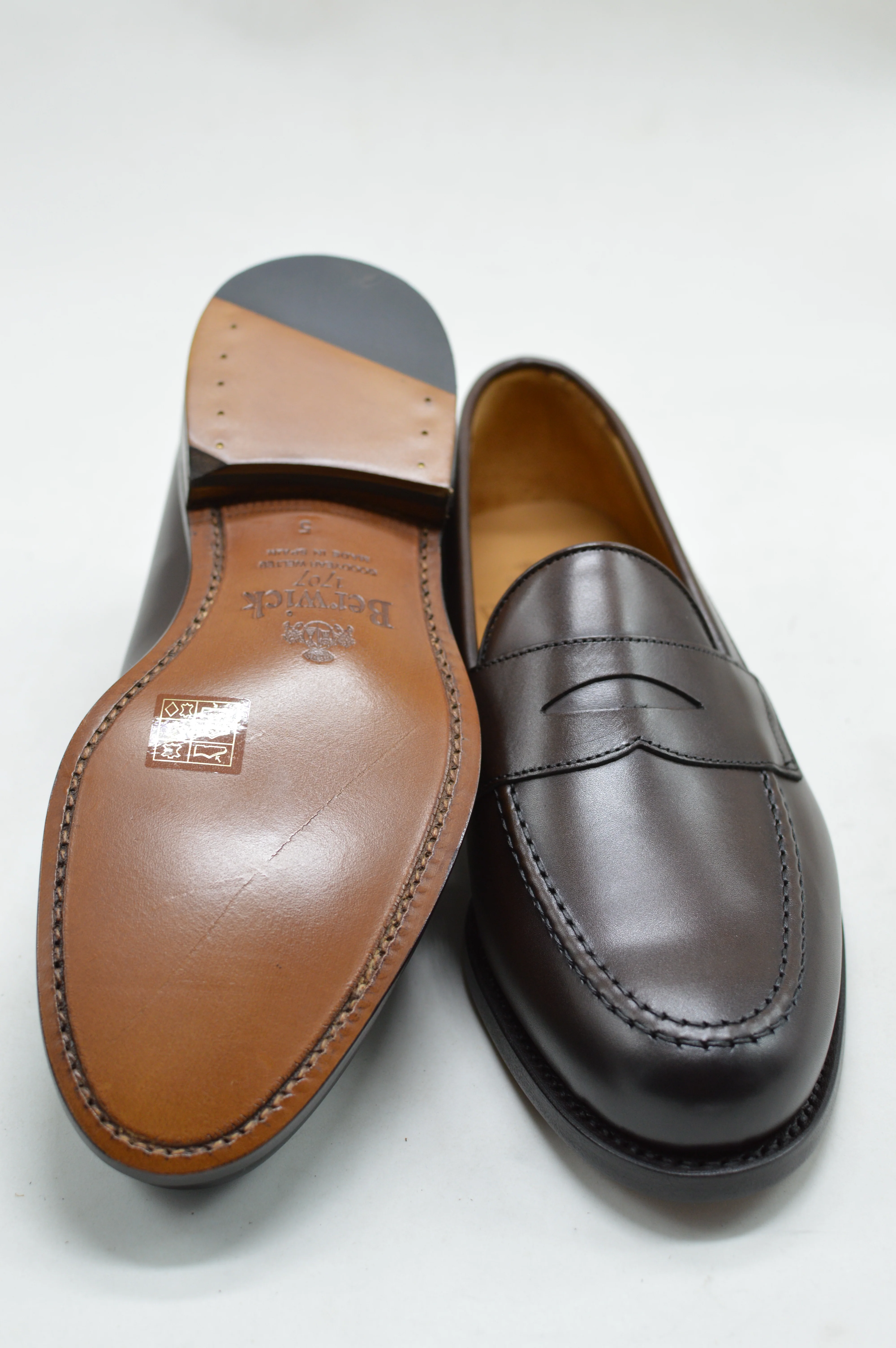 FACTORY SECOND Berwick 1707 Penny Loafer (9628) Dark Brown - Image 9