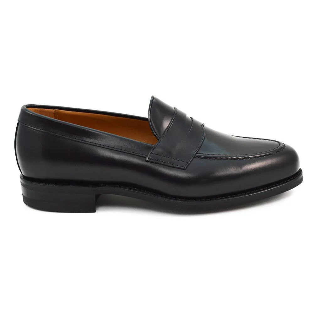 FACTORY SECOND Berwick 1707 Penny Loafer (9628-K4)- Black Rois Dainite