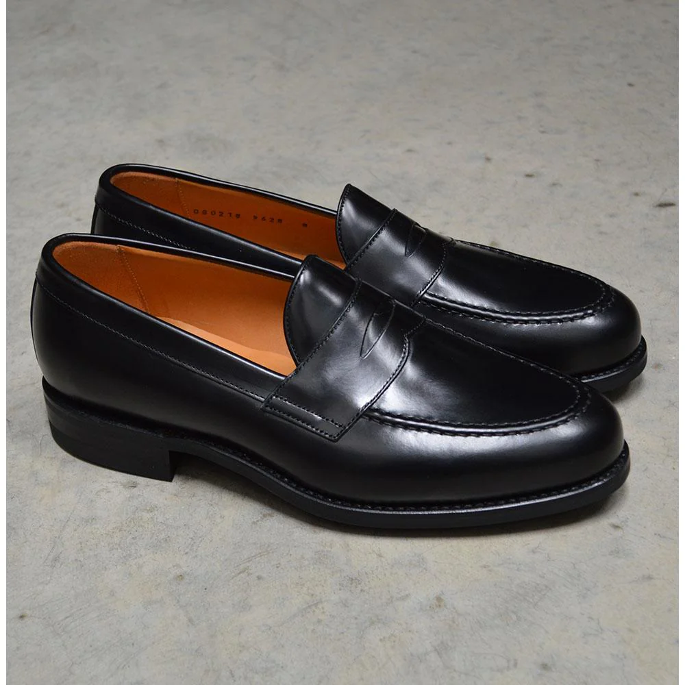FACTORY SECOND Berwick 1707 Penny Loafer (9628-K4)- Black Rois Dainite - Image 9