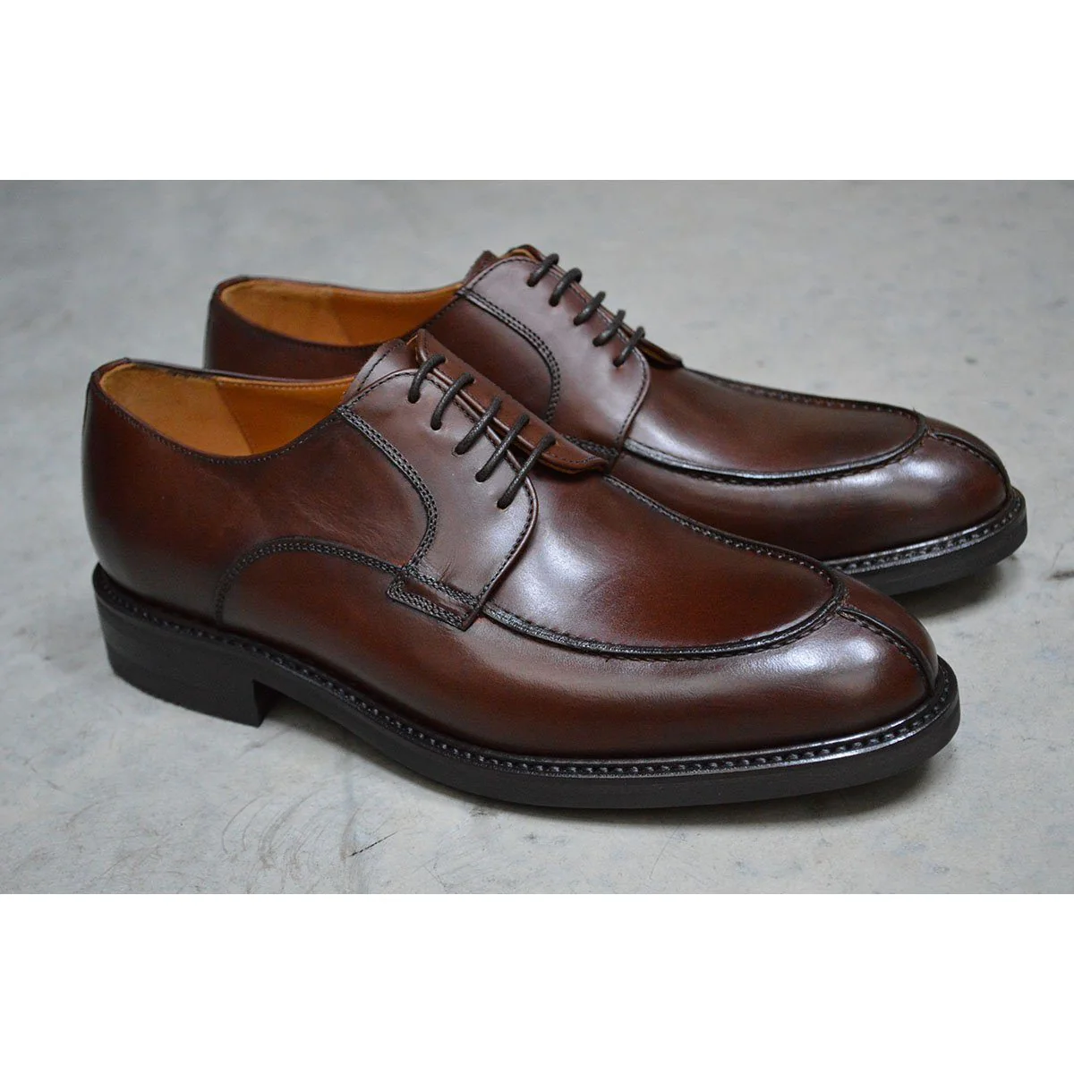 FACTORY SECOND Berwick 1707 Split Toe Derby Shoe (2439) Dark Brown - Image 10