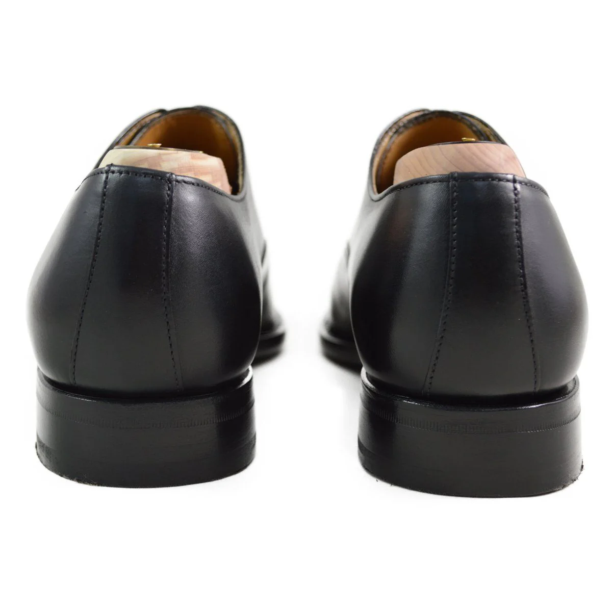 FACTORY SECOND Berwick 1707 Straight Cap Oxford (2428) - Black Boxcalf - Image 5