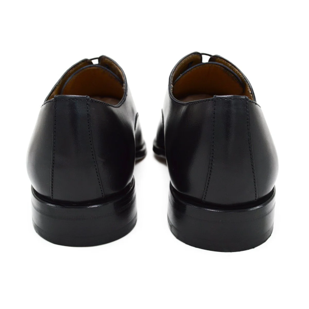 FACTORY SECOND Berwick 1707 Straight Cap Oxford (5217) - Black Boxcalf - Image 6