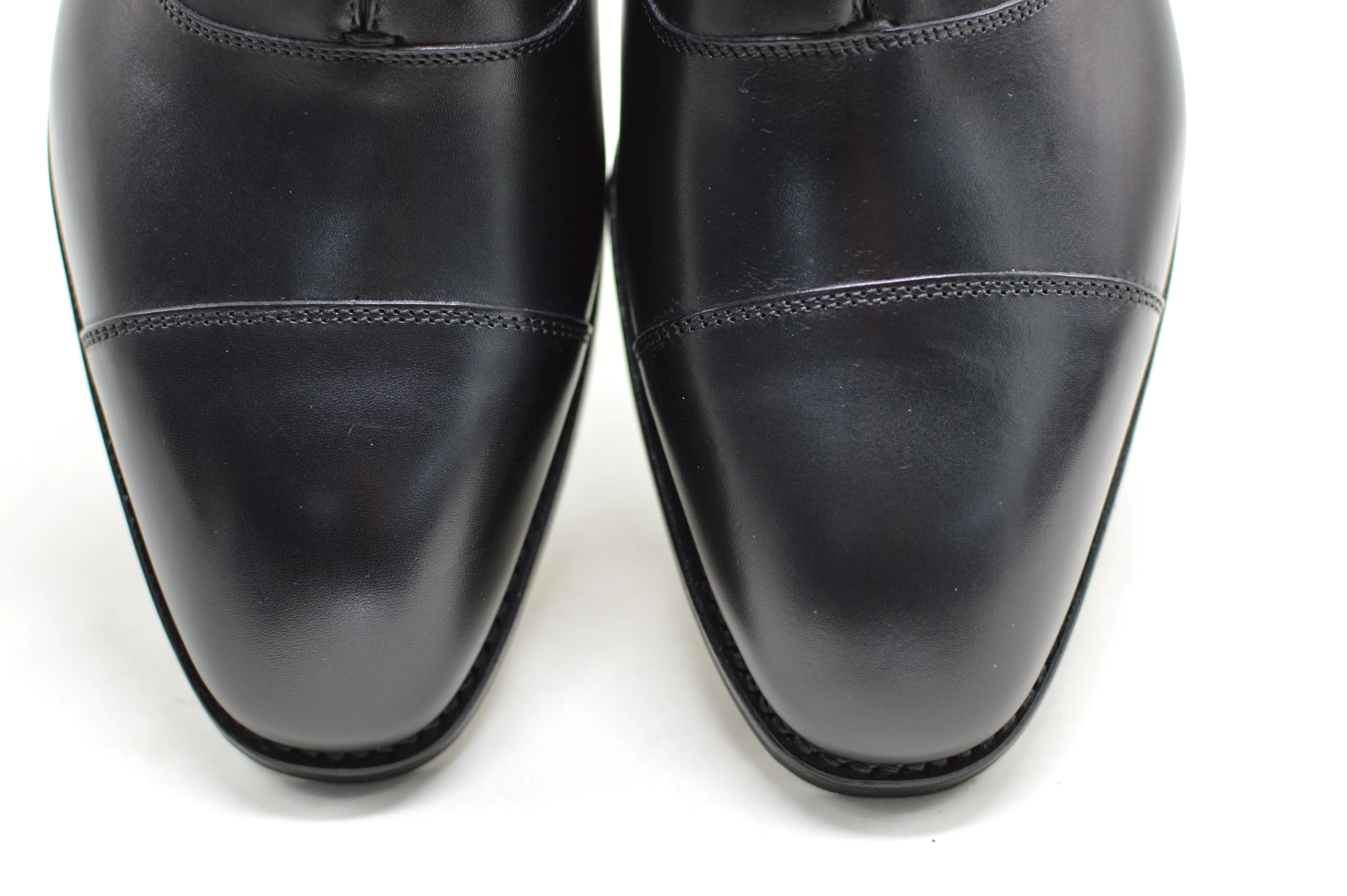 FACTORY SECOND Berwick 1707 Straight Cap Oxford (5217) - Black Boxcalf (Dainite) - Image 11
