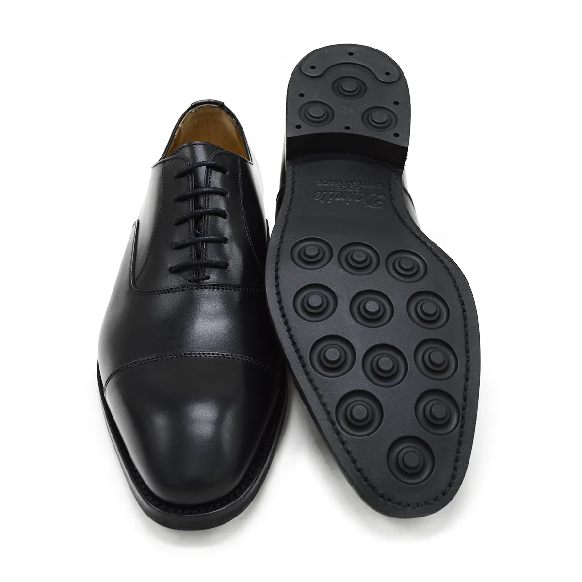 FACTORY SECOND Berwick 1707 Straight Cap Oxford (5217) - Black Boxcalf (Dainite) - Image 2