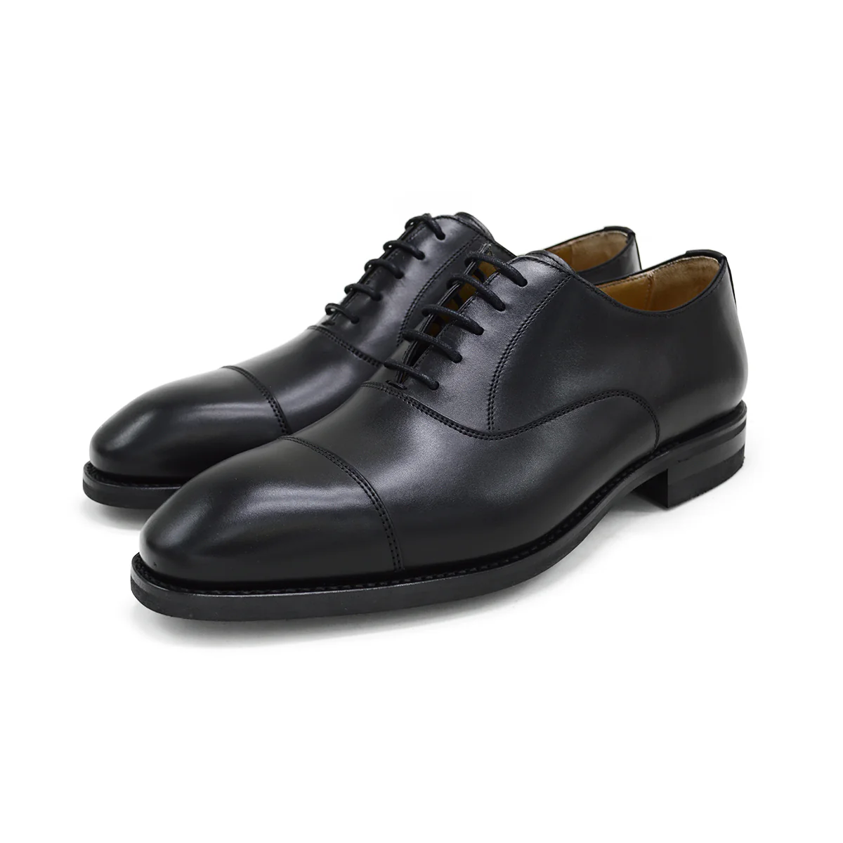 FACTORY SECOND Berwick 1707 Straight Cap Oxford (5217) - Black Boxcalf (Dainite) - Image 3