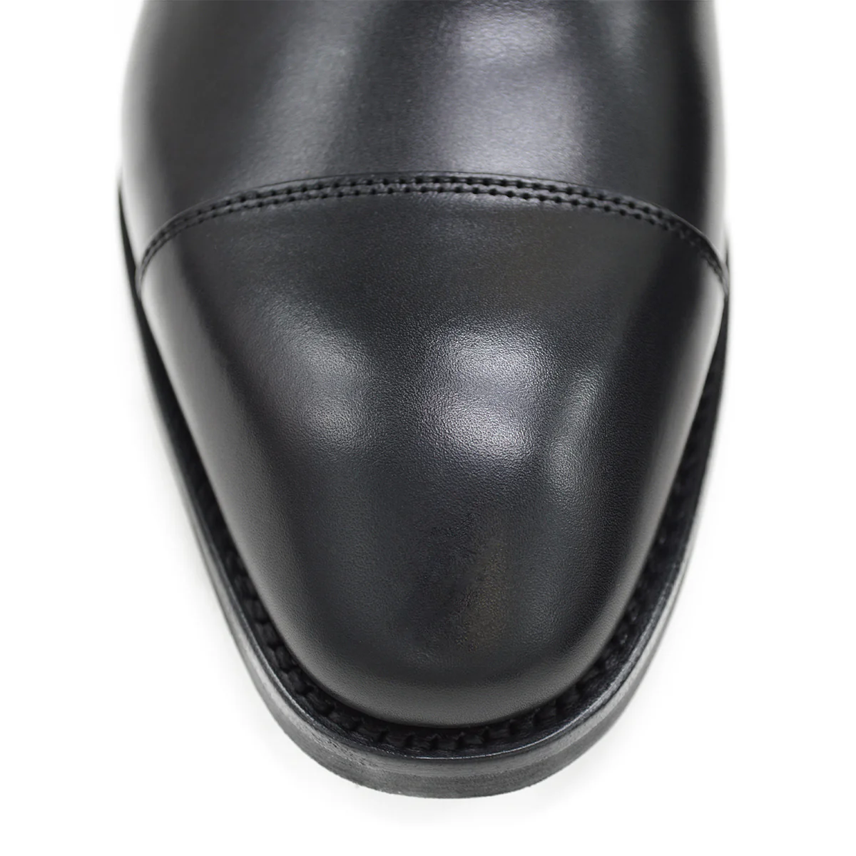 FACTORY SECOND Berwick 1707 Straight Cap Oxford (5217) - Black Boxcalf (Dainite) - Image 7