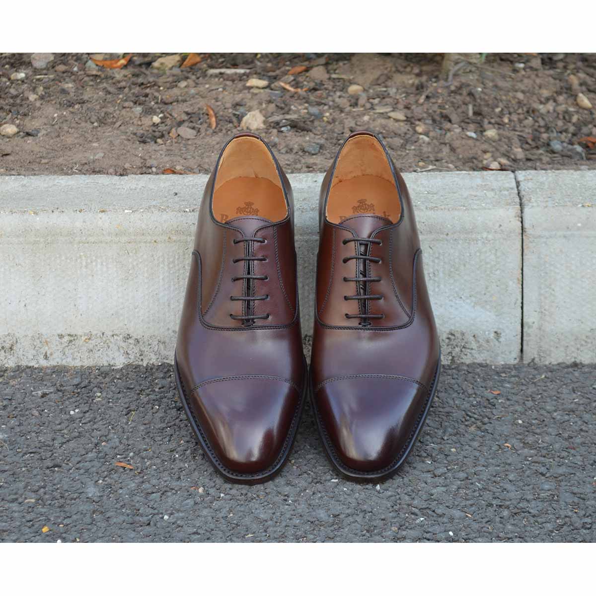 FACTORY SECOND Berwick 1707 Straight Cap Oxford (5217) Dark Brown - Image 10