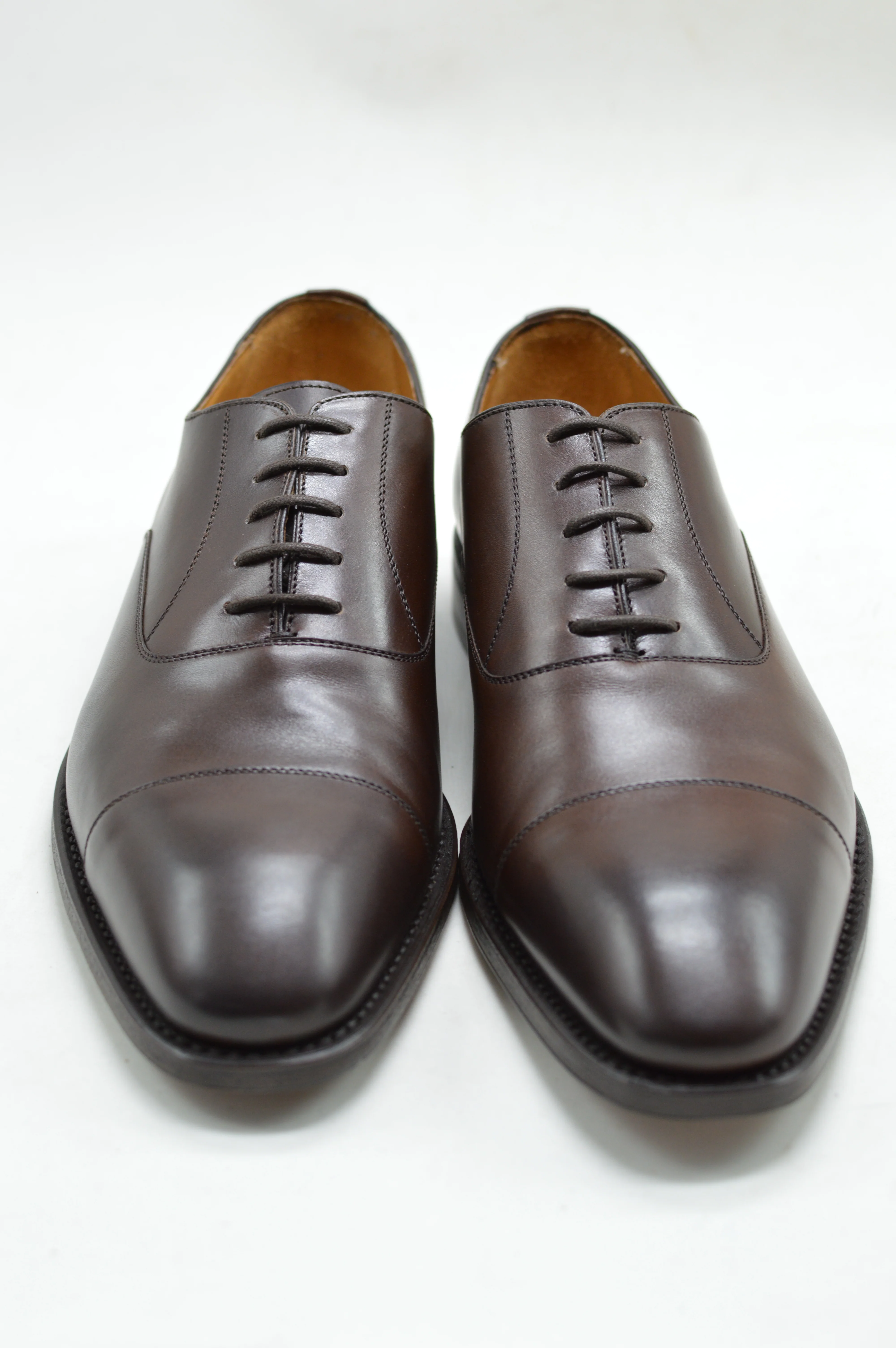FACTORY SECOND Berwick 1707 Straight Cap Oxford (5217) Dark Brown - Image 12