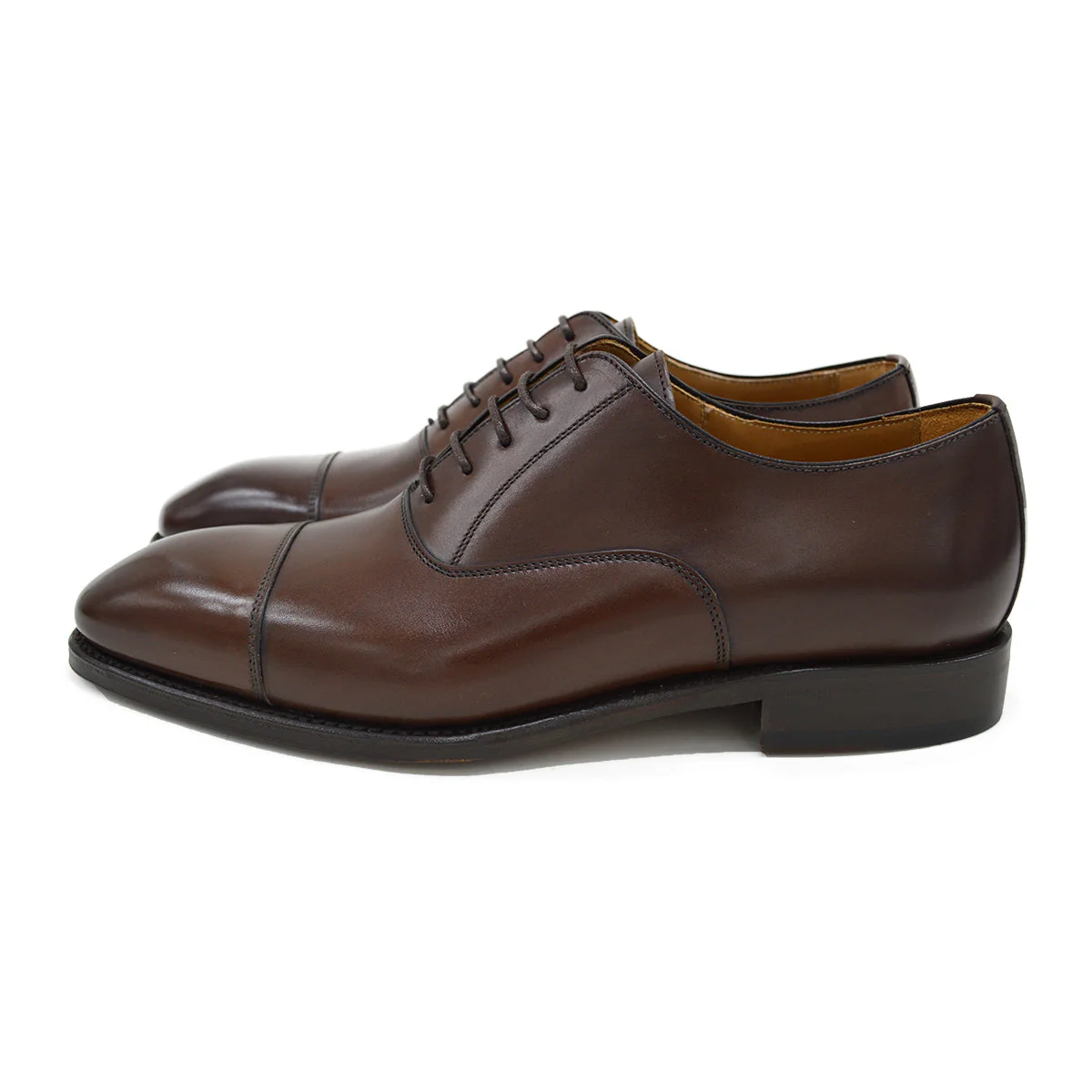 FACTORY SECOND Berwick 1707 Straight Cap Oxford (5217) Dark Brown - Image 5