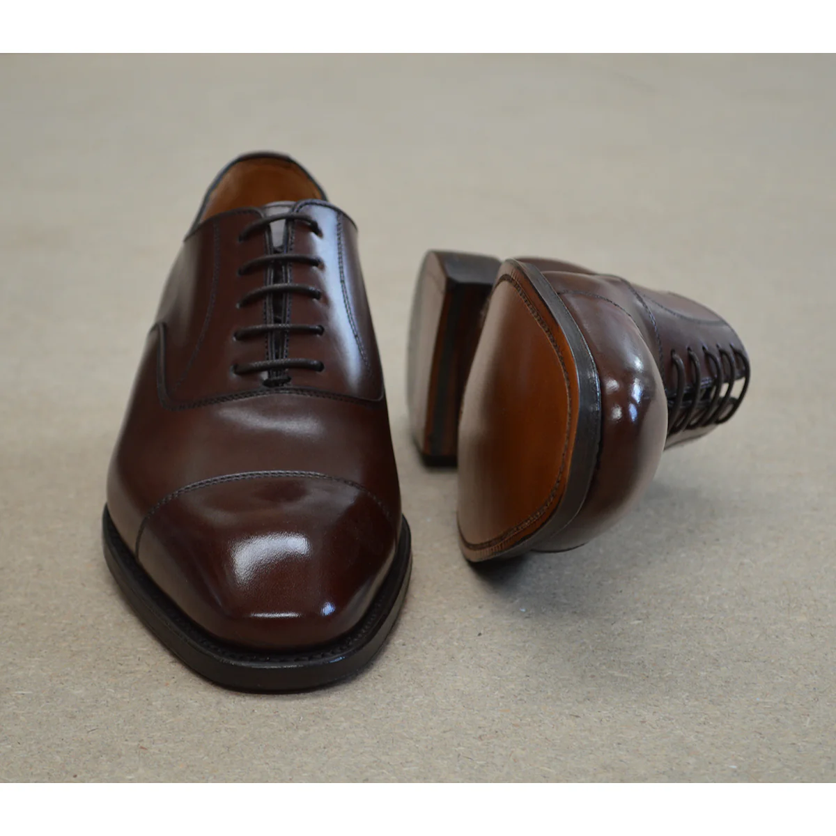 FACTORY SECOND Berwick 1707 Straight Cap Oxford (5217) Dark Brown - Image 9