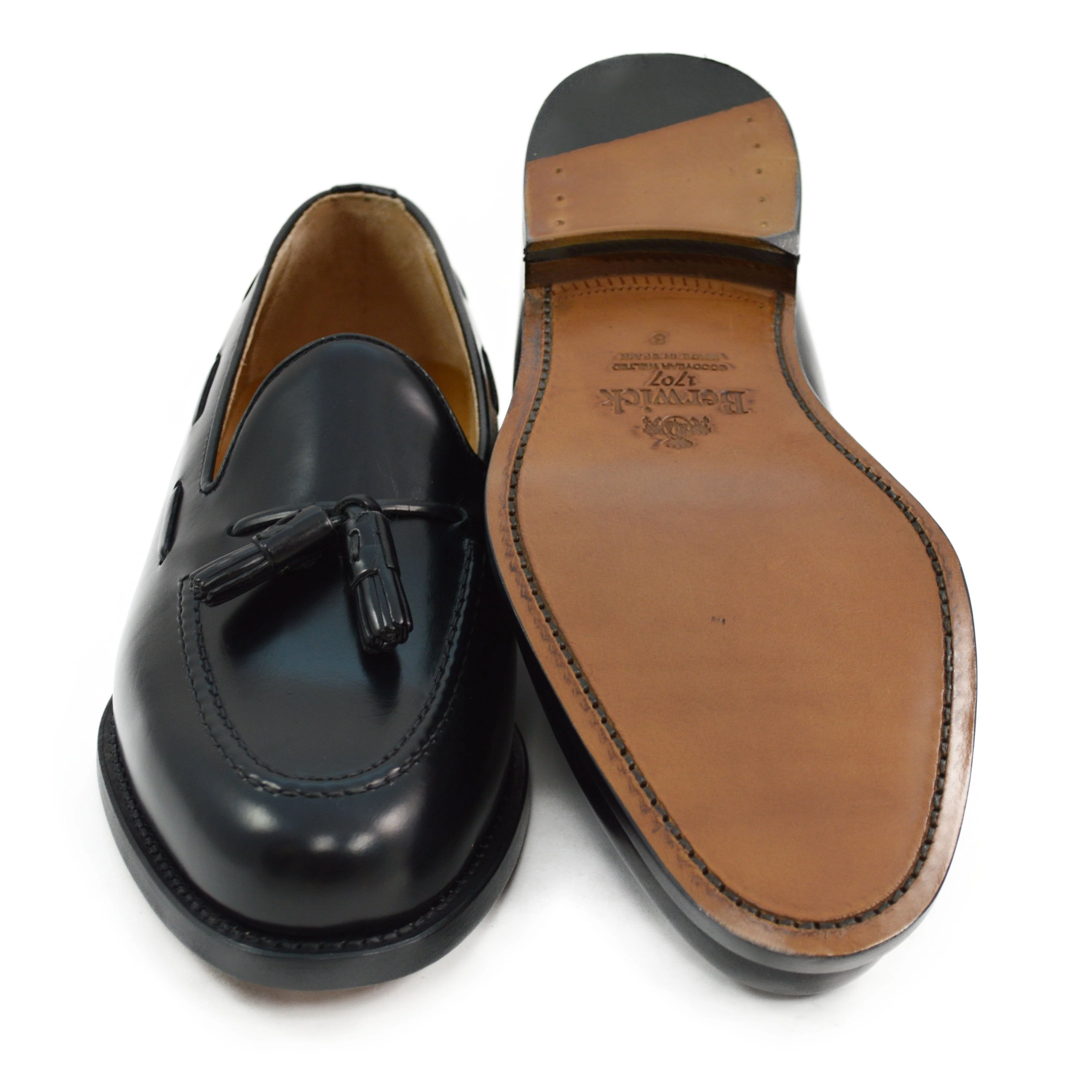 FACTORY SECOND Berwick 1707 Tasselled Slip On (8491) - Black Rois - Image 2