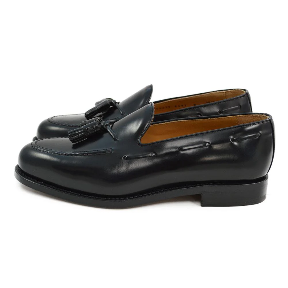 FACTORY SECOND Berwick 1707 Tasselled Slip On (8491) - Black Rois - Image 5