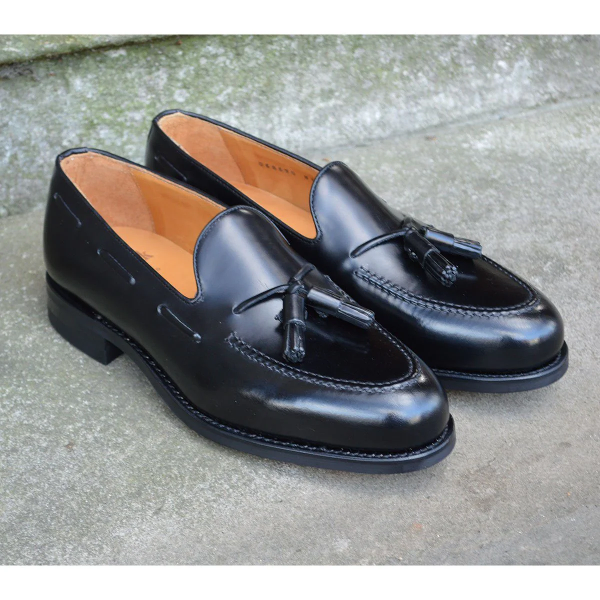 FACTORY SECOND Berwick 1707 Tasselled Slip On (8491) - Black Rois Dainite - Image 8