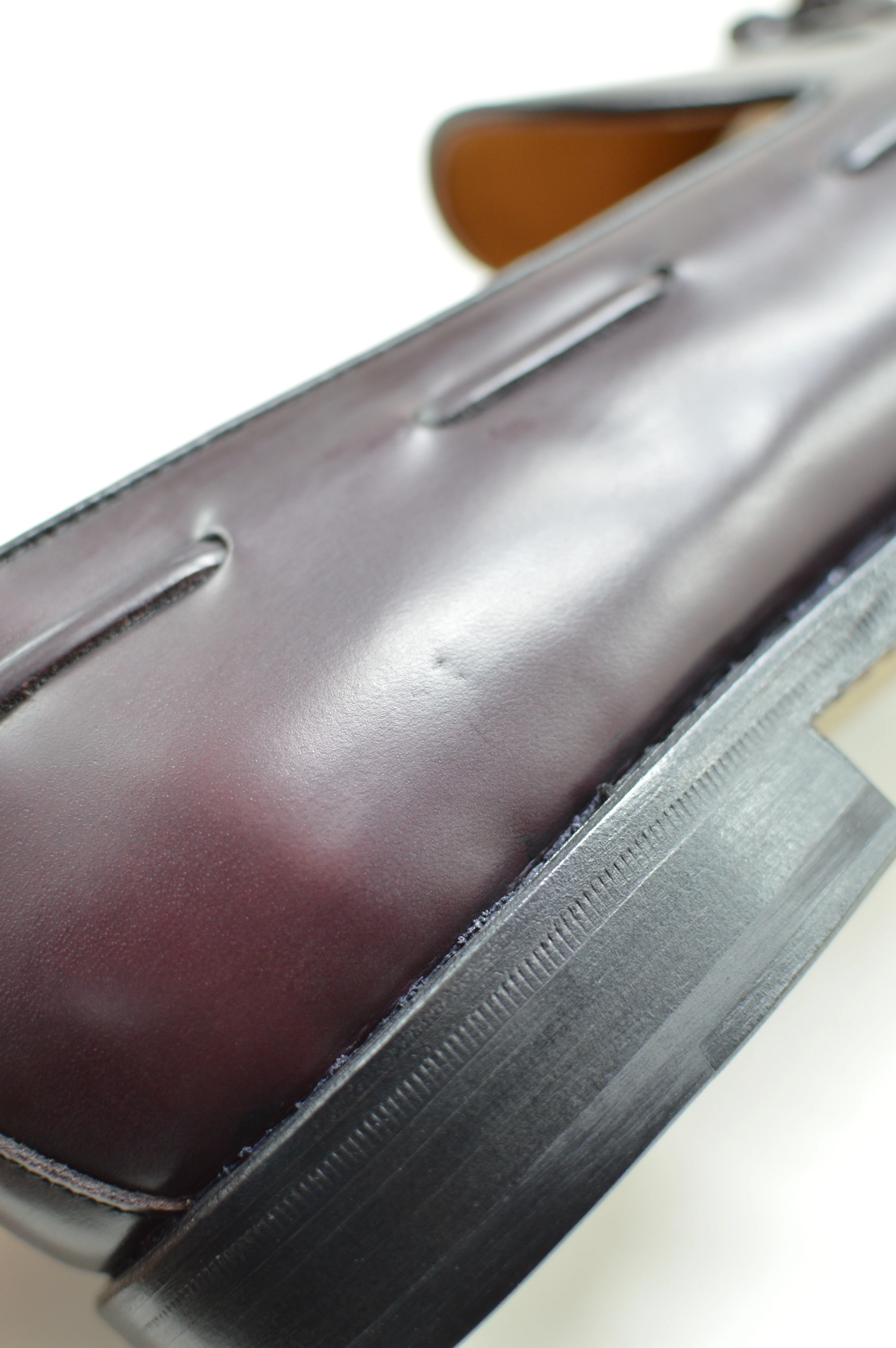 FACTORY SECOND Berwick 1707 Tasselled Slip On (8491) Burgundy Hi Shine - Image 14