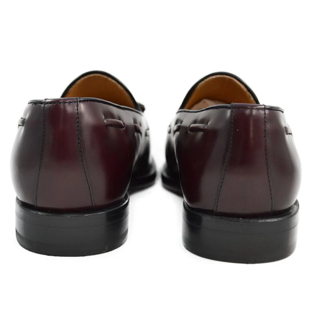 FACTORY SECOND Berwick 1707 Tasselled Slip On (8491) Burgundy Hi Shine - Image 6