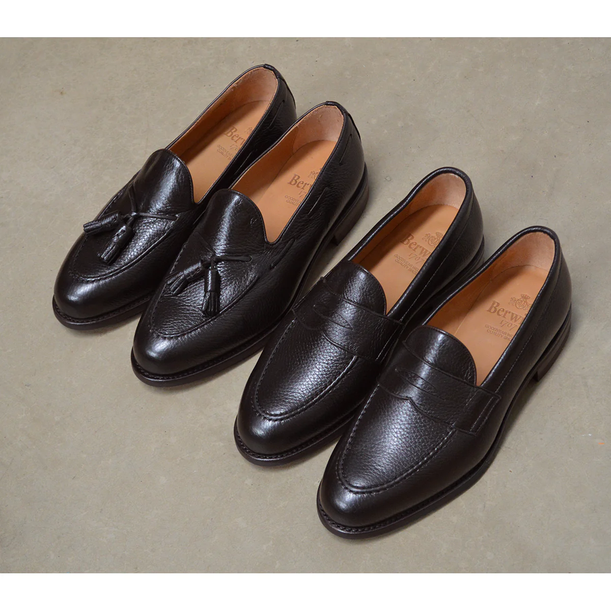FACTORY SECOND Berwick 1707 Tasselled Slip On (8491) Dark Brown Deerskin - Image 11