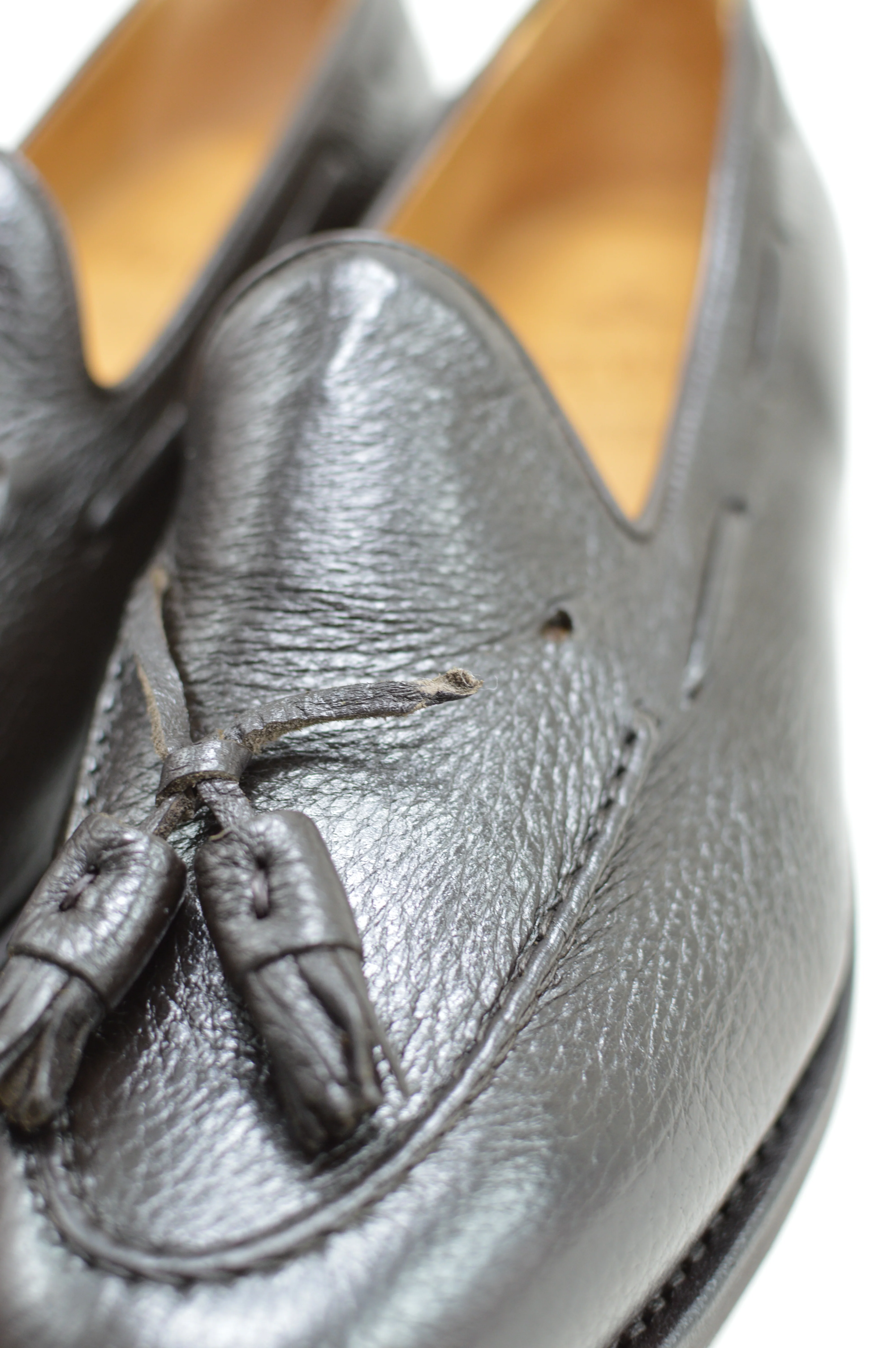 FACTORY SECOND Berwick 1707 Tasselled Slip On (8491) Dark Brown Deerskin - Image 14