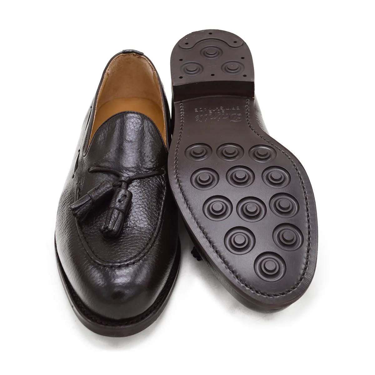 FACTORY SECOND Berwick 1707 Tasselled Slip On (8491) Dark Brown Deerskin - Image 2