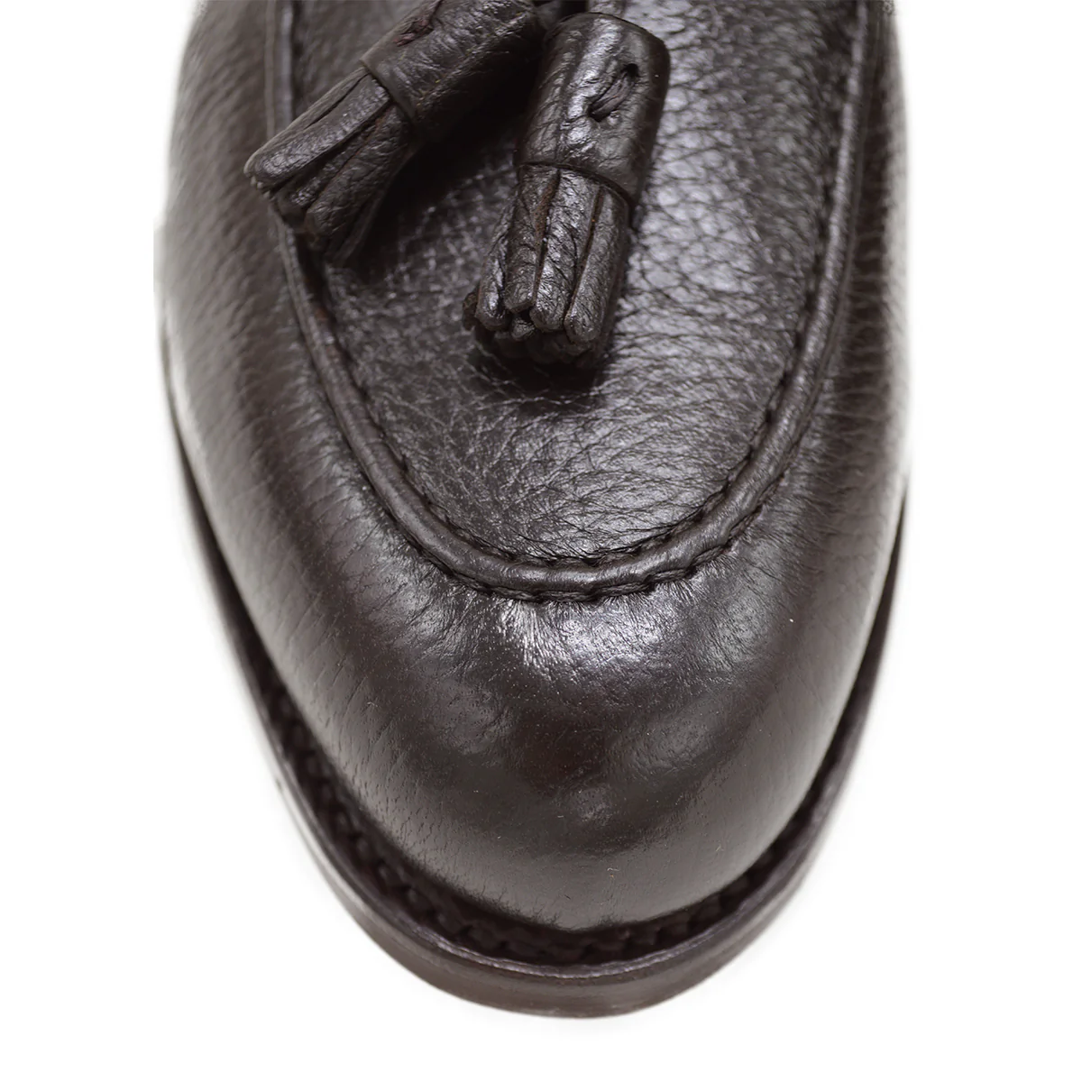 FACTORY SECOND Berwick 1707 Tasselled Slip On (8491) Dark Brown Deerskin - Image 7