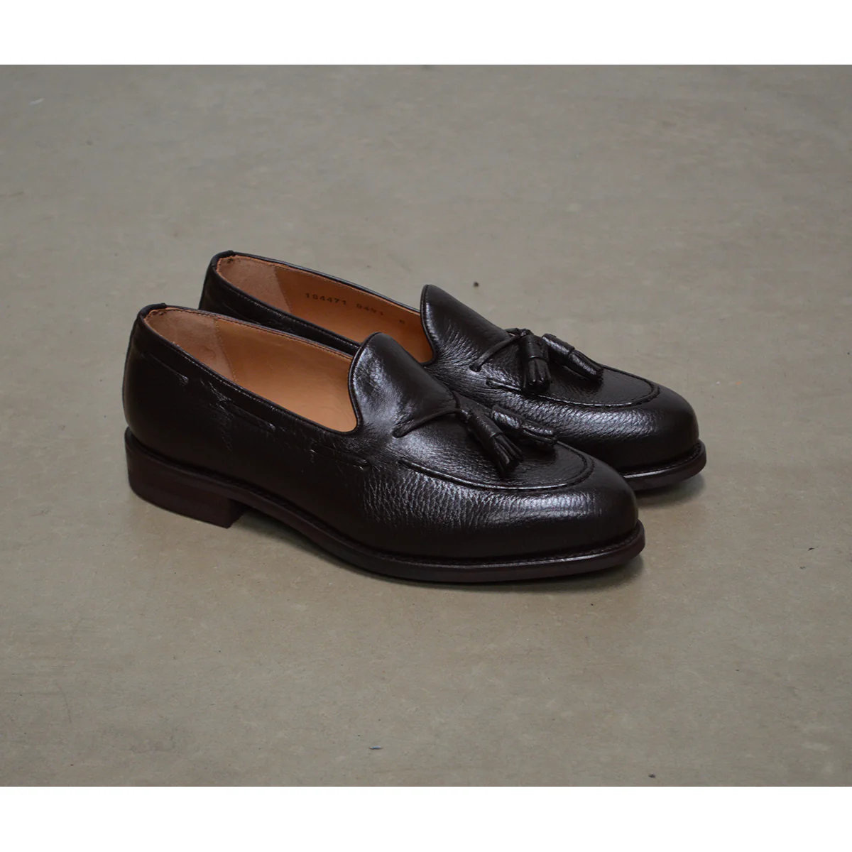FACTORY SECOND Berwick 1707 Tasselled Slip On (8491) Dark Brown Deerskin - Image 8