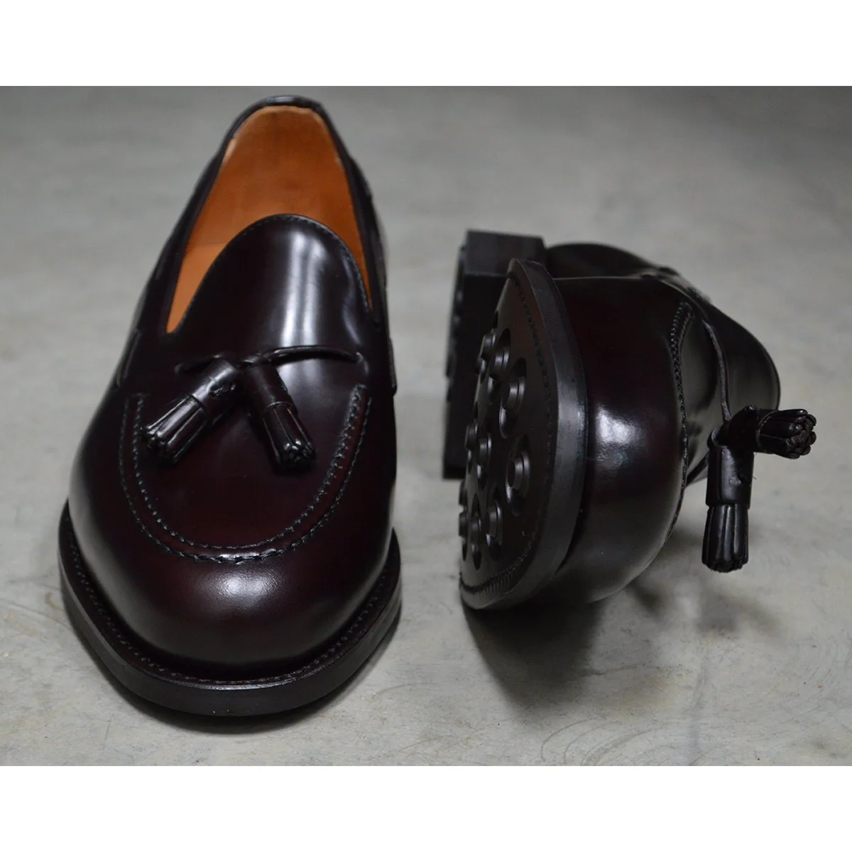 FACTORY SECOND Berwick 1707 Tasselled Slip On (8491) Dark Brown Hi Shine (Dainite) - Image 10
