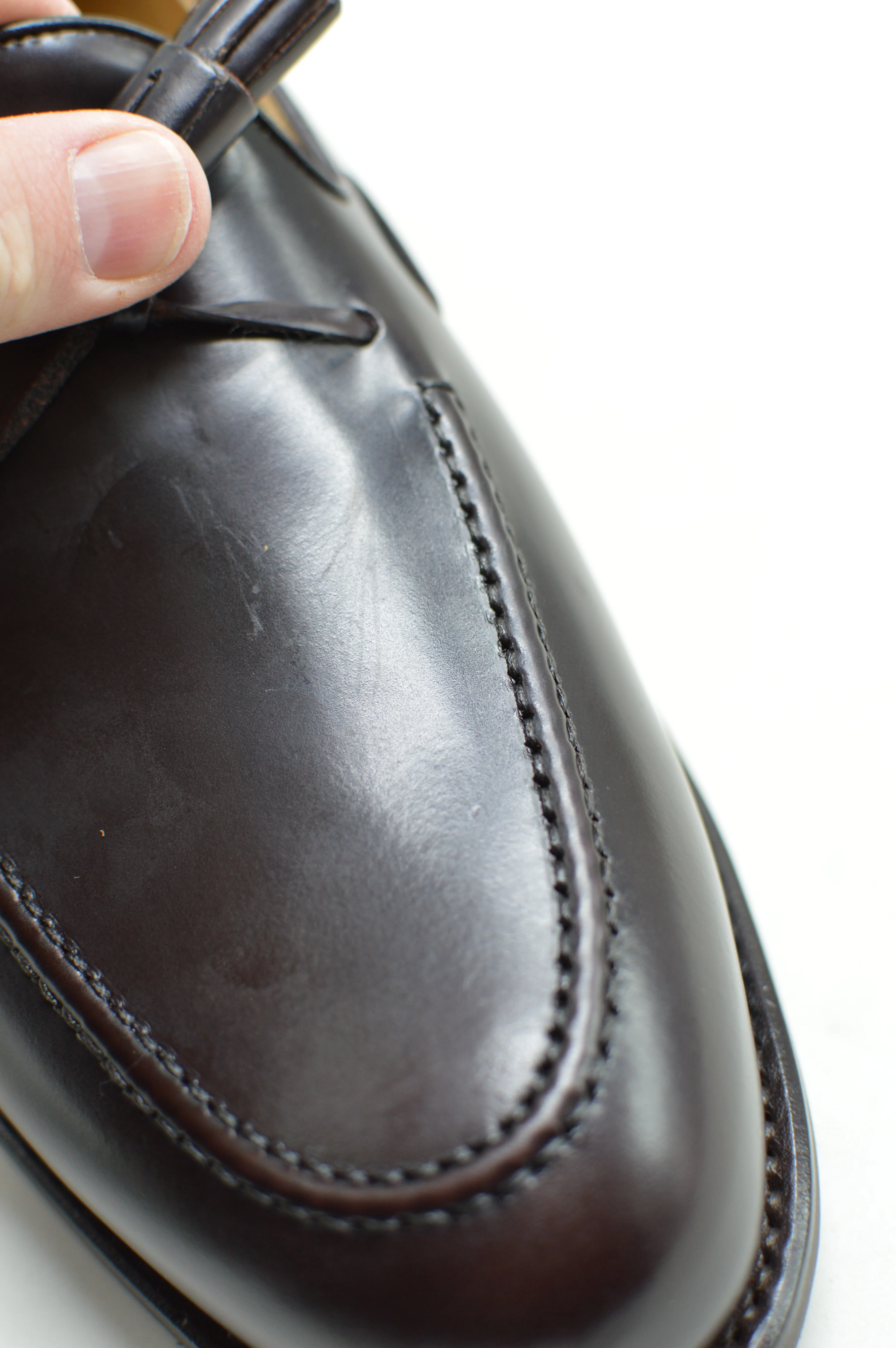 FACTORY SECOND Berwick 1707 Tasselled Slip On (8491) Dark Brown Hi Shine (Dainite) - Image 11