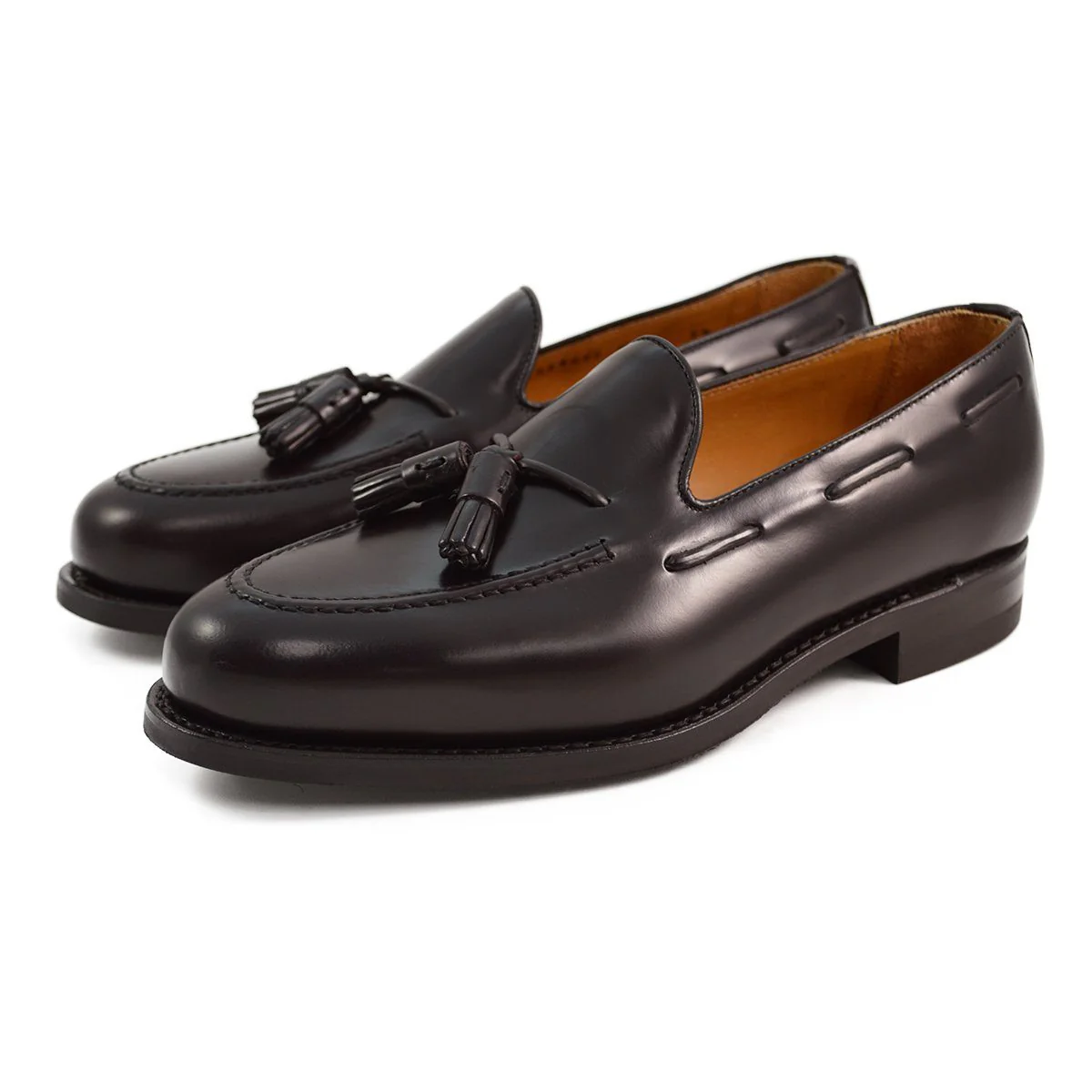 FACTORY SECOND Berwick 1707 Tasselled Slip On (8491) Dark Brown Hi Shine (Dainite) - Image 3