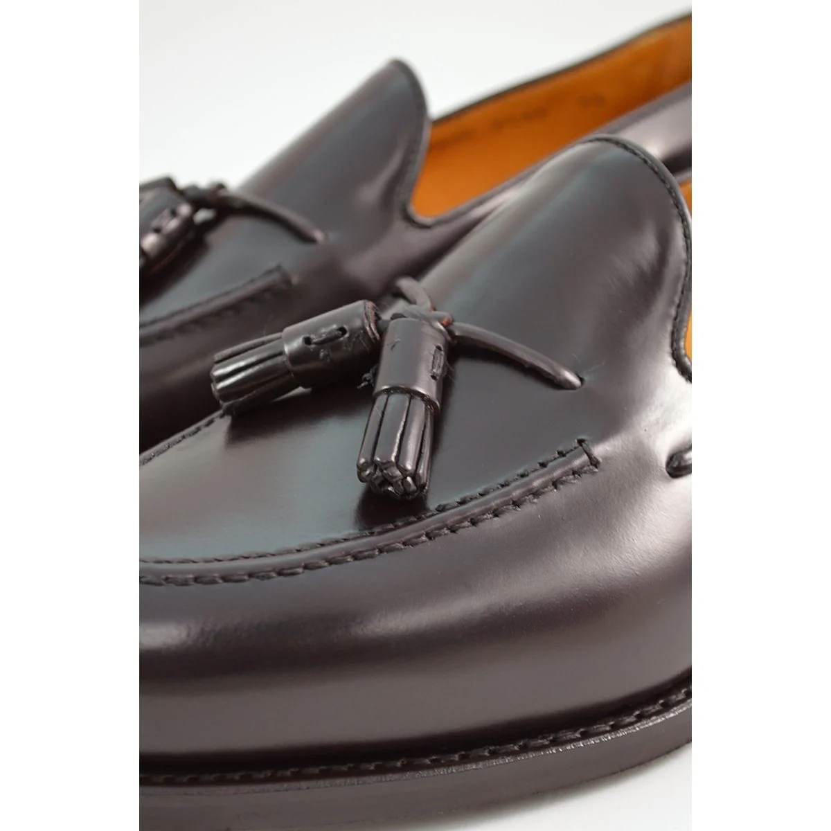 FACTORY SECOND Berwick 1707 Tasselled Slip On (8491) Dark Brown Hi Shine (Dainite) - Image 4