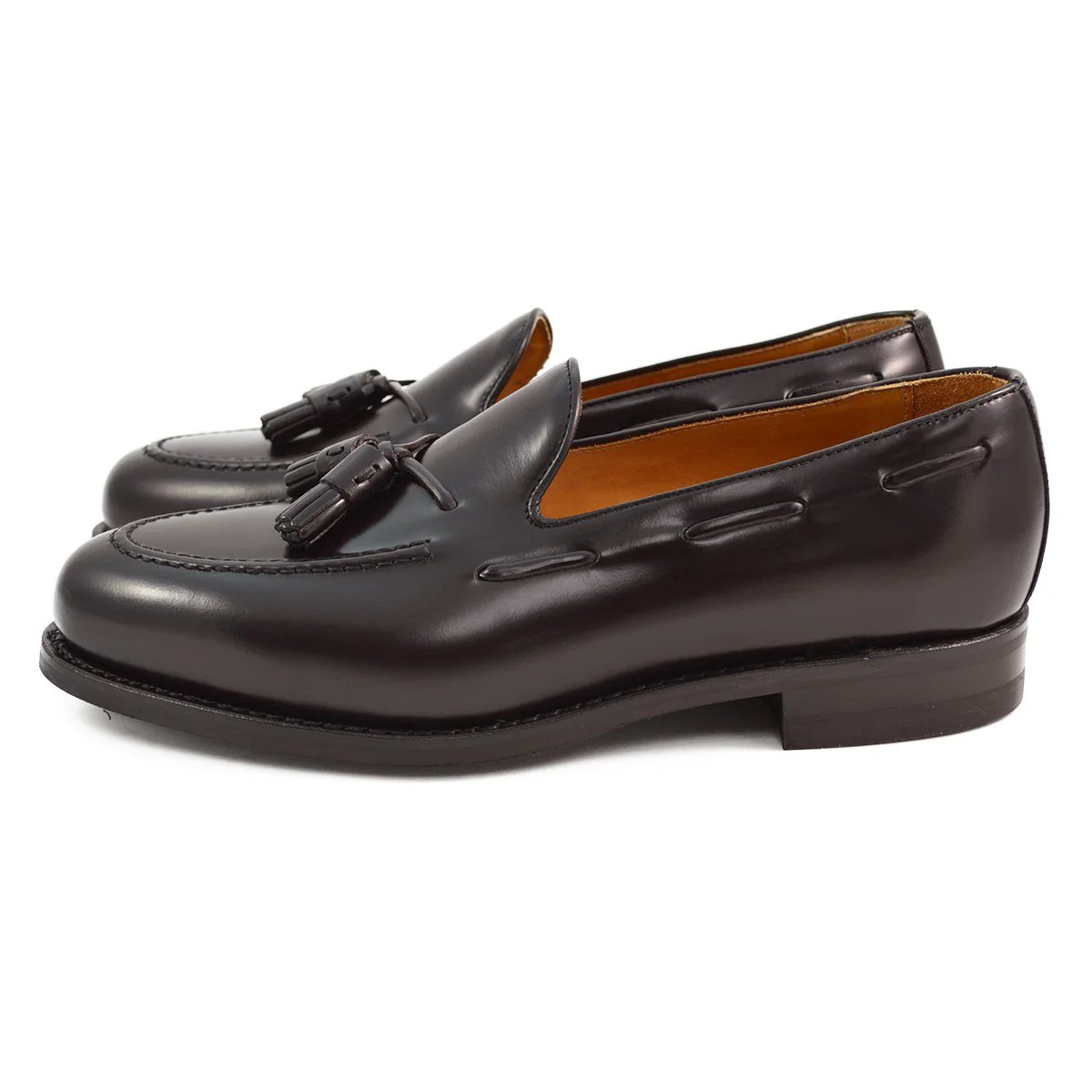 FACTORY SECOND Berwick 1707 Tasselled Slip On (8491) Dark Brown Hi Shine (Dainite) - Image 5