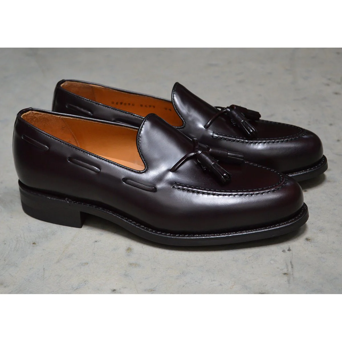 FACTORY SECOND Berwick 1707 Tasselled Slip On (8491) Dark Brown Hi Shine (Dainite) - Image 9