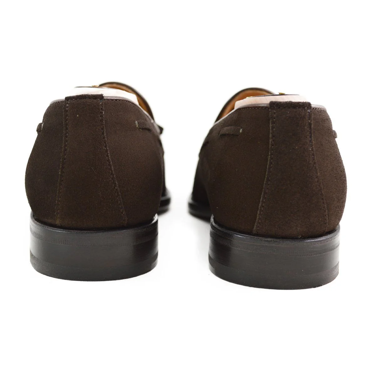 FACTORY SECOND Berwick 1707 Tasselled Slip On (8491) - Dark Brown Suede - Image 6