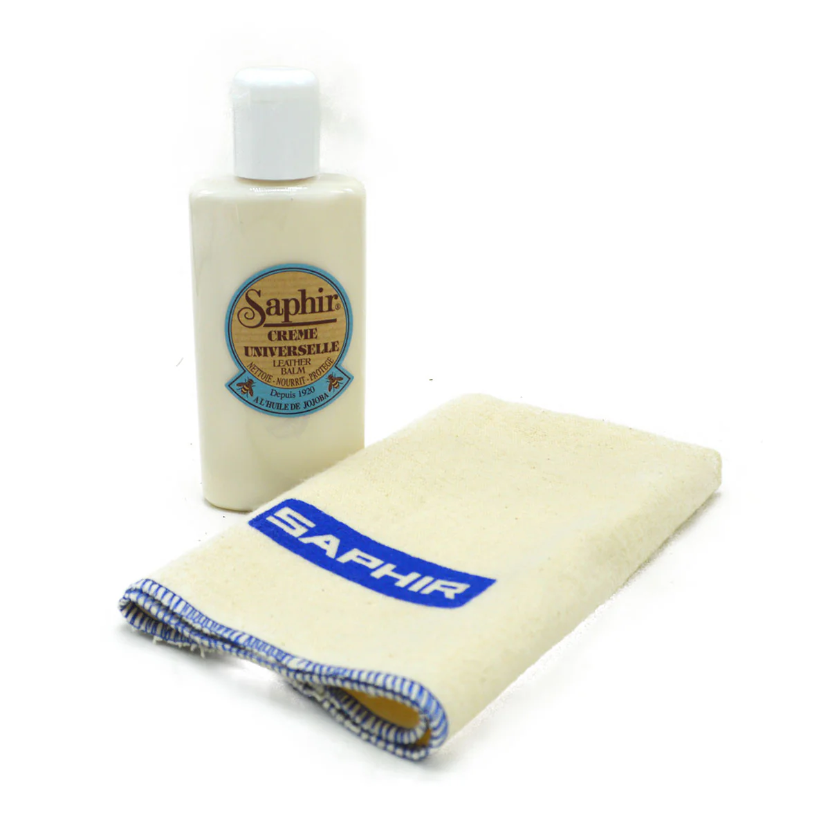 Saphir Creme Universelle Leather Balm and Polishing Cloth - Image 2