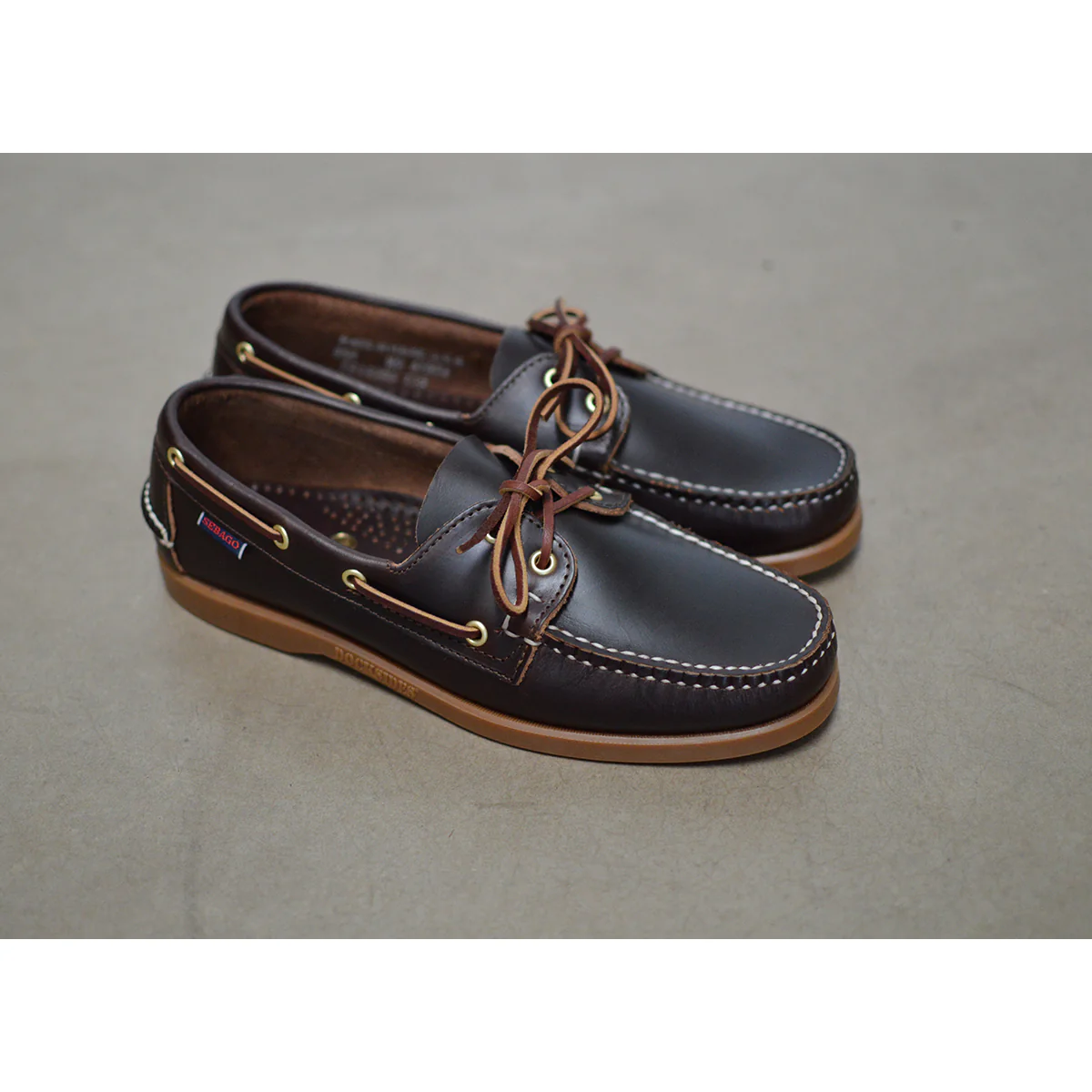 Sebago Dockside Leather Boat Shoe Made in USA - Brown Gum - Image 10