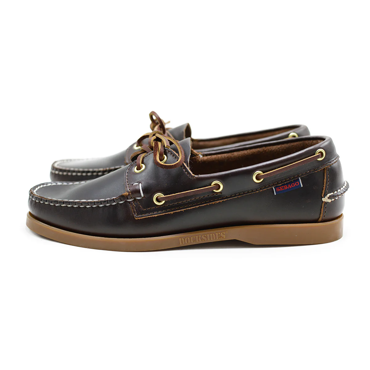 Sebago Dockside Leather Boat Shoe Made in USA - Brown Gum - Image 5