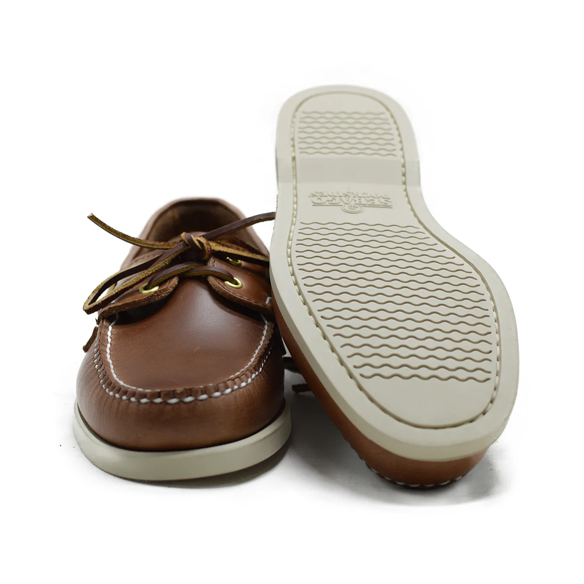 Sebago Dockside Leather Boat Shoe Made in USA - Brown Tan - Image 2