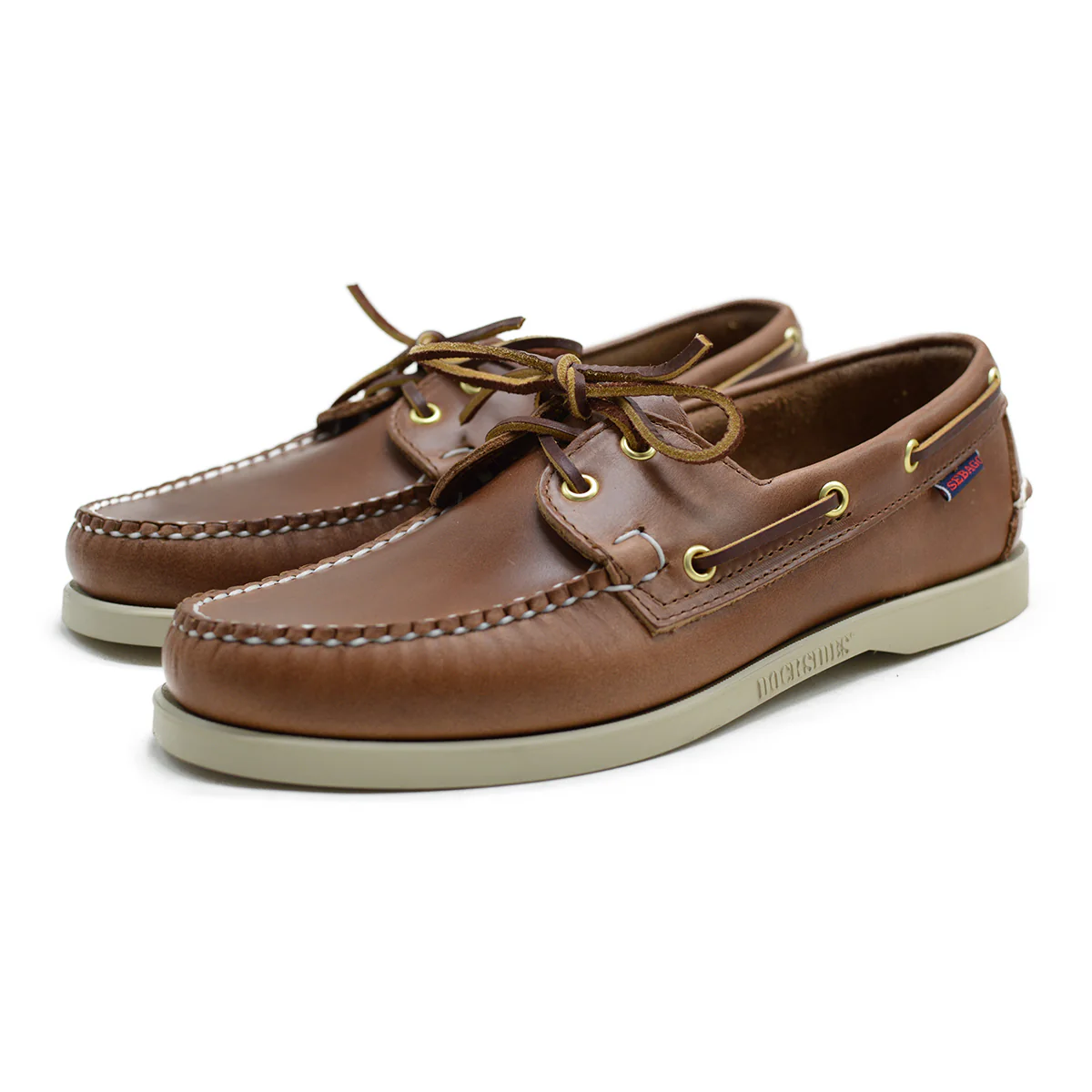 Sebago Dockside Leather Boat Shoe Made in USA - Brown Tan - Image 3