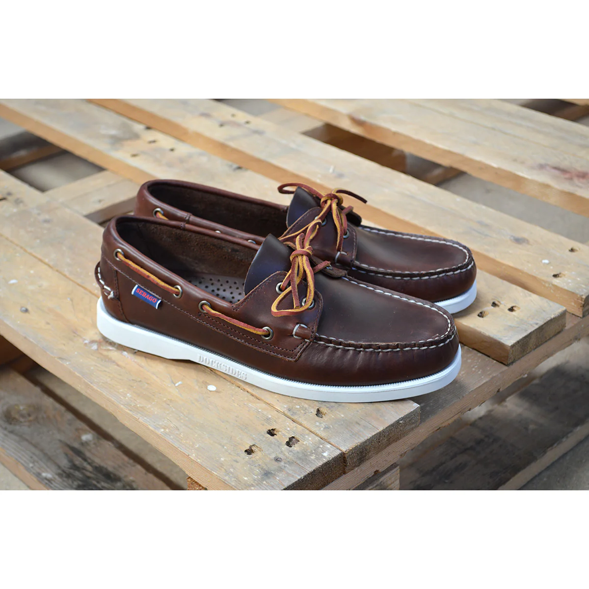 Sebago Dockside Oiled Waxy Deck Shoe - Brown - Image 10
