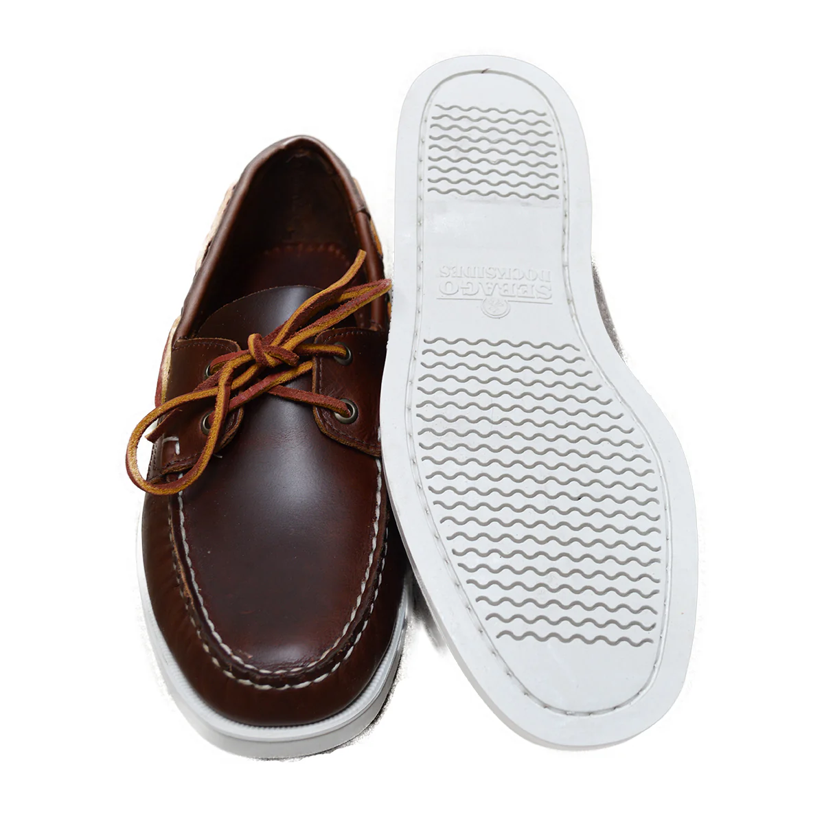 Sebago Dockside Oiled Waxy Deck Shoe - Brown - Image 2