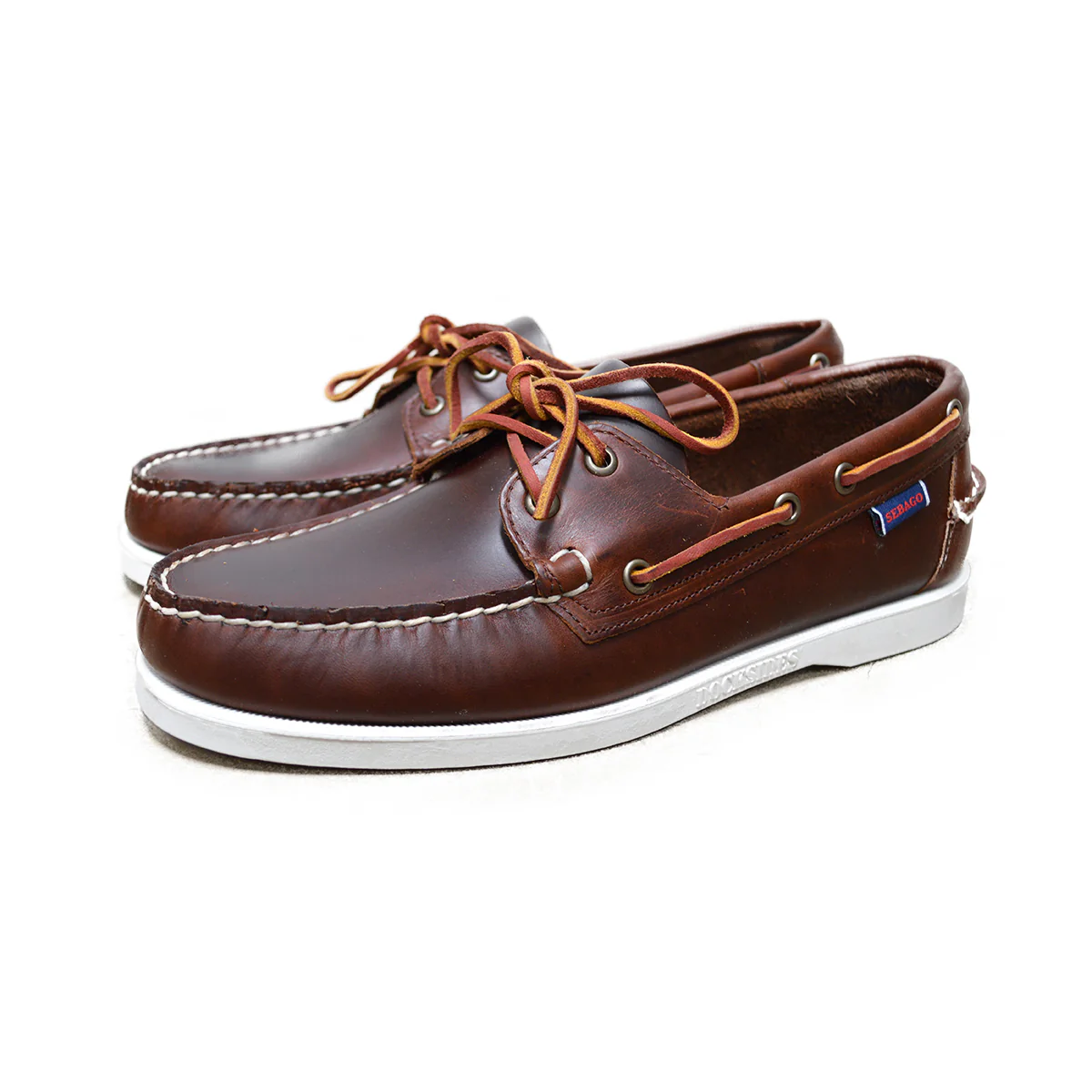 Sebago Dockside Oiled Waxy Deck Shoe - Brown - Image 3