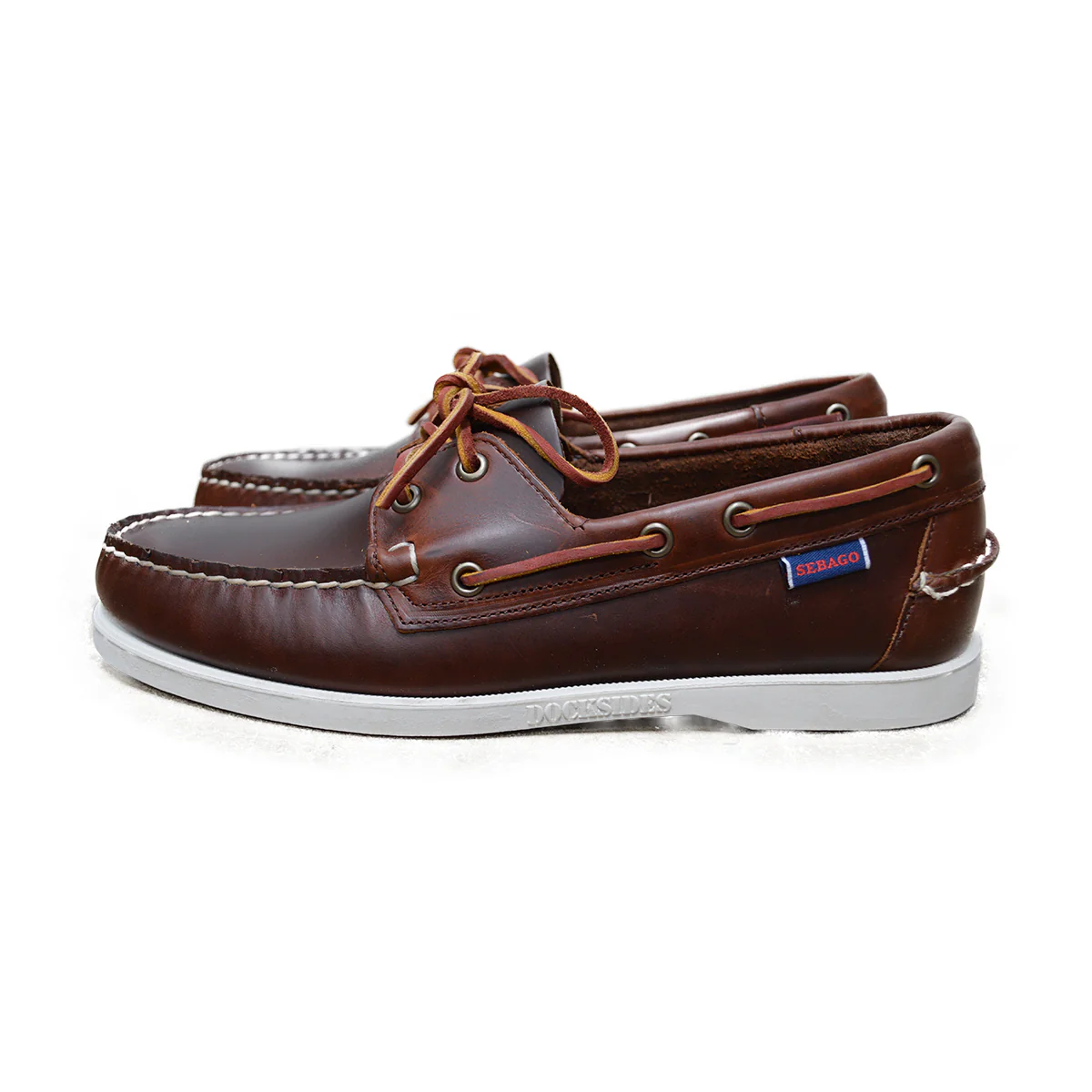 Sebago Dockside Oiled Waxy Deck Shoe - Brown - Image 5