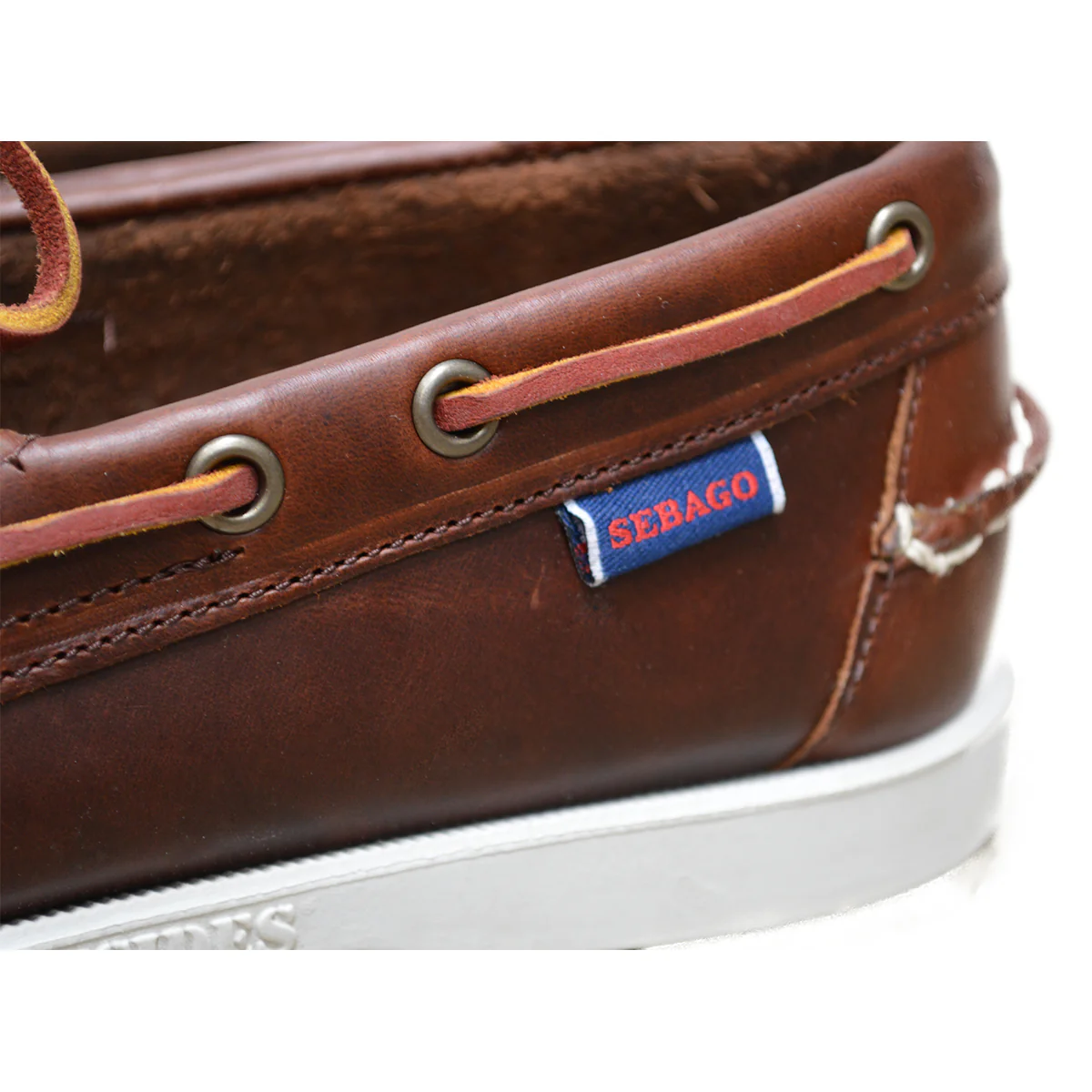 Sebago Dockside Oiled Waxy Deck Shoe - Brown - Image 7
