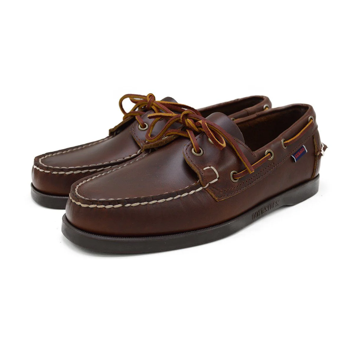 Sebago Dockside Oiled Waxy Deck Shoe - Brown Gum - Image 3