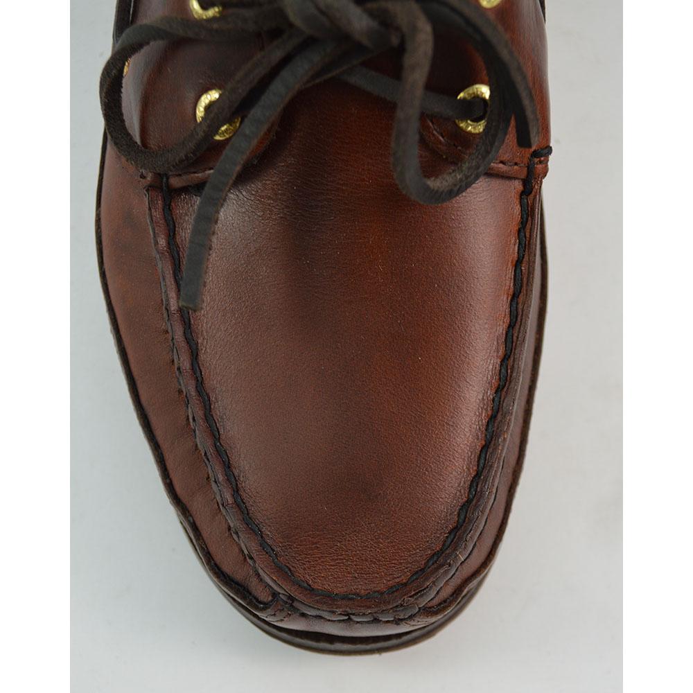 Sebago Schooner Oiled Waxy Deck Shoe - Brown Gum - Image 6