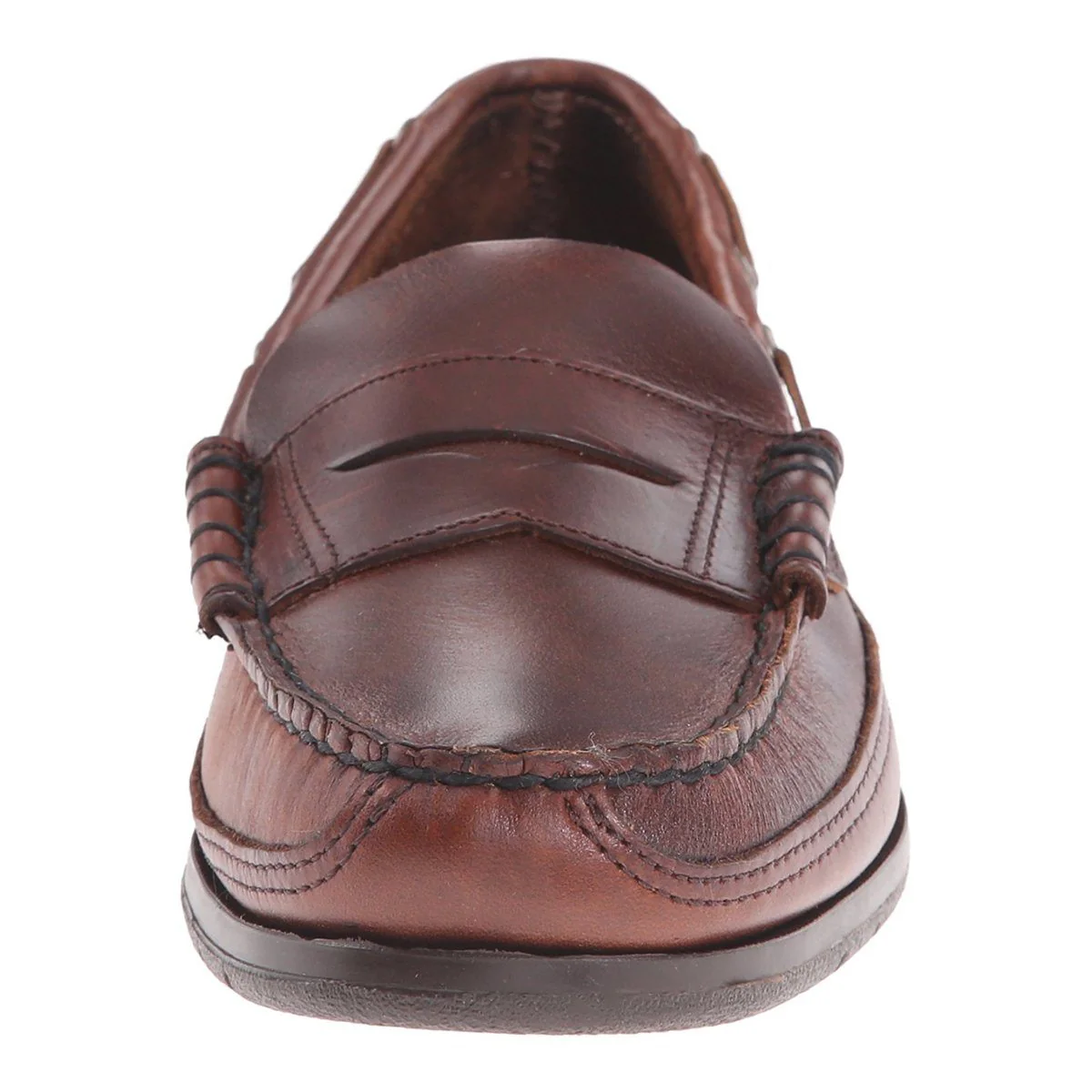Sebago Sloop Brown Oiled Waxy Slip On Shoes - Image 5