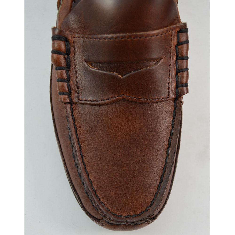 Sebago Sloop Brown Oiled Waxy Slip On Shoes - Image 6