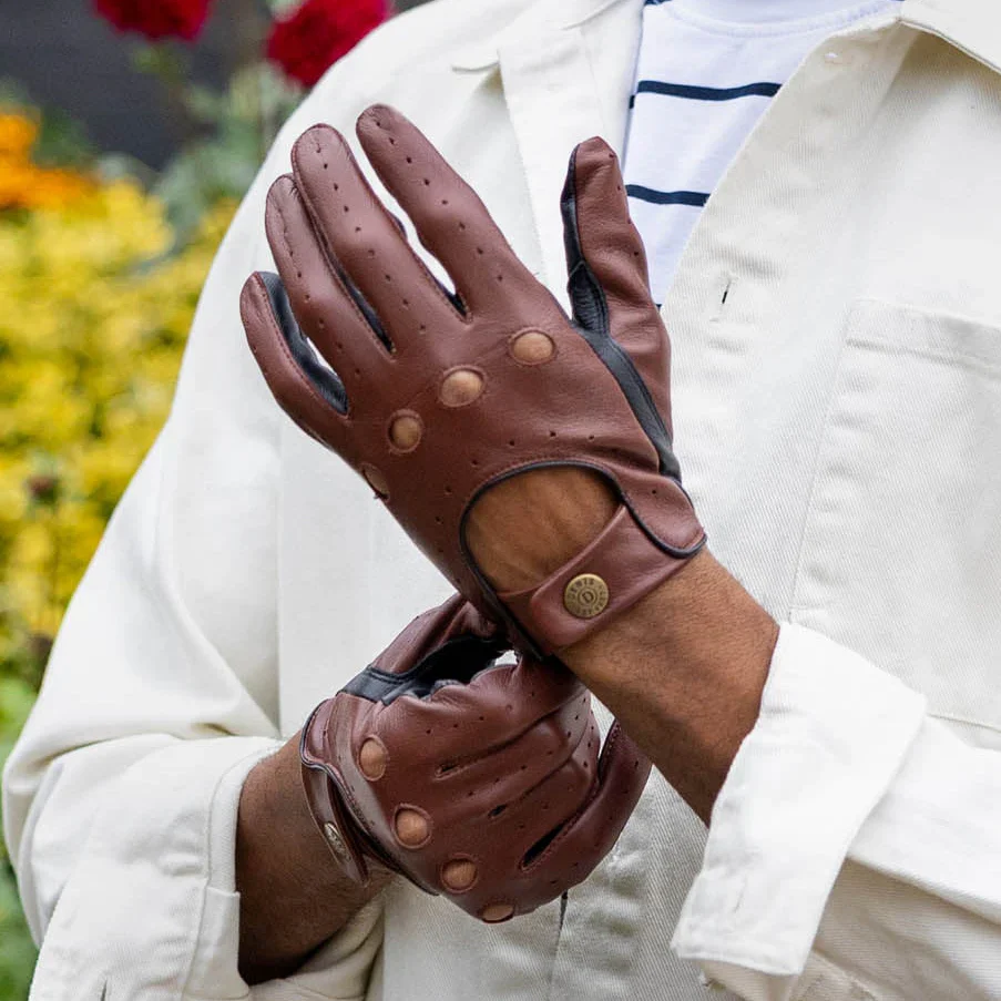 DENTS SILVERSTONE Men's Touchscreen Leather Driving Gloves - Image 7